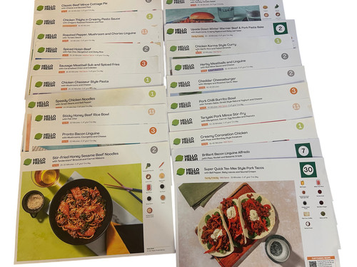 Hellofresh recipe cards lot - cards,