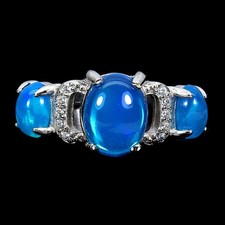 Silver Ring Opal Genuine