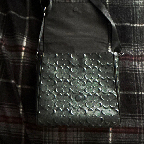 Coach black houston messenger - black,