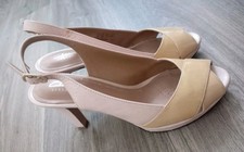 CLARKS Nude Heels Sling Back