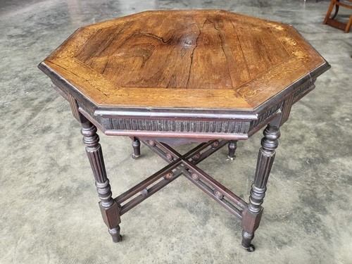 Antique inlaid octagonal