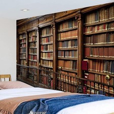 Wall-Mounted Library Tapestry