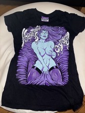 Vintage Original Disturbia T-shirt Size M Black Purple Happiness Is Coming