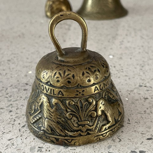 Vintage brass church bell four - vintage,