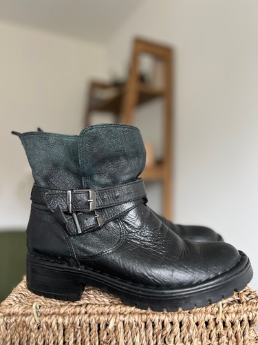 Bertie black leather biker - bertie,