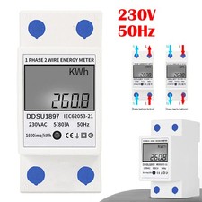 230V Digital Electric Energy Meter Single Phase DIN Rail Electricity Meter