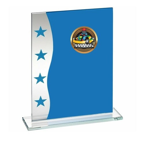Karting glass trophy - award, go