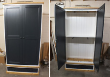 Rutland Painted Extra Tall Narrow Wardrobe/ Coat cupboard with x4 Front to Back