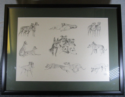 Lovely large vintage - framed, el
