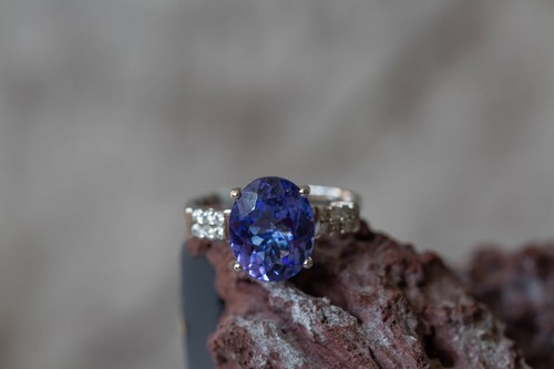 Aaa tanzanite diamond 14k - &,
