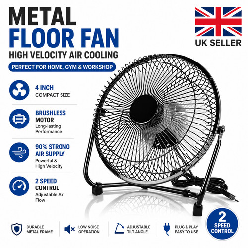Metal floor fan high - high, velocity
