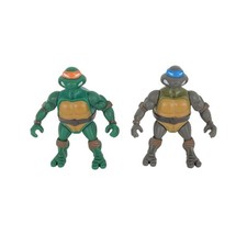 Teenage Mutant Ninja Turtles Michelangelo & Leonardo Mini Figures - 2002