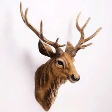 Handmade Faux Deer Head Wall Decor - Modern Resin Taxidermy for Farmhouse Style