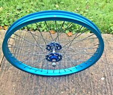 NOS BLUE ANODISED 20 x 1.75 FRONT WHEEL,BMX,OLD SCHOOL,SPENCER RIM,PELISSIER HUB