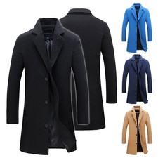 Men's Overcoat Mid Long Jacket