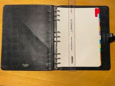 Vintage Filofax  Deskfax Black Calf Leather