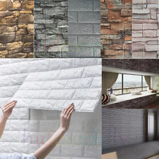 Large 3D Tile Brick Wall Sticker Waterproof Self-adhesive Foam Panel Wallpaper