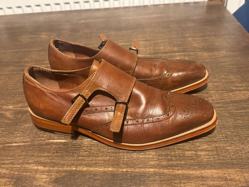 Jeff banks brown leather monk - banks,