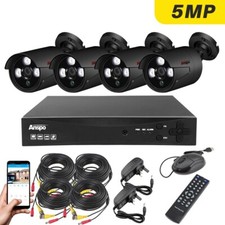 ANSPO 5MP CCTV CAMERA SYSTEM HOME OUTDOOR SECURITY KIT HD DVR WITH HARD DRIVE UK