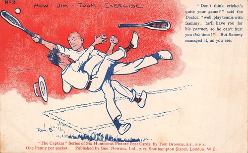 Postcard comic tom browne - postcard,