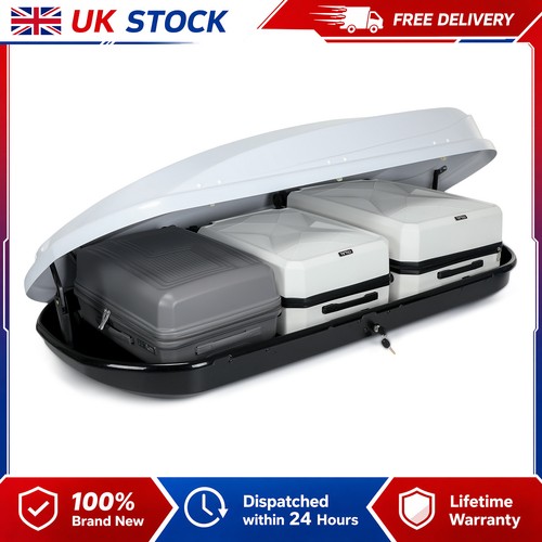 Roof top box 400l white - 400l, dual