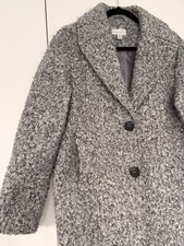 TOPSHOP Collared Coat In Monochrome Size 10