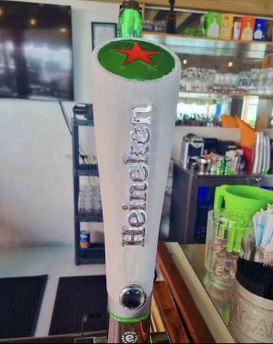 Heineken beer pump - font, with