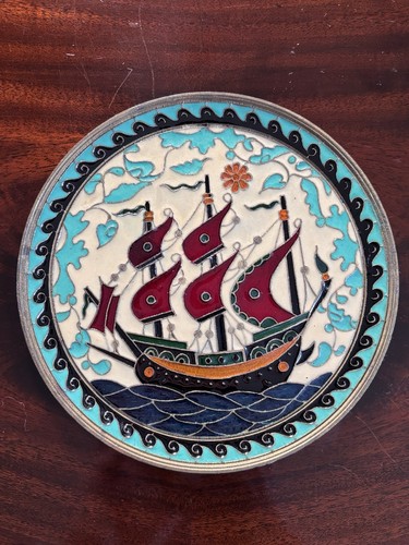 Vintage enamelled bronze wall - enamelled,