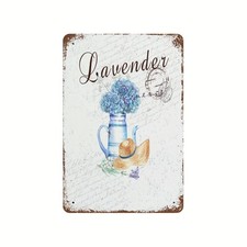 2D Retro Lavender Metal Wall