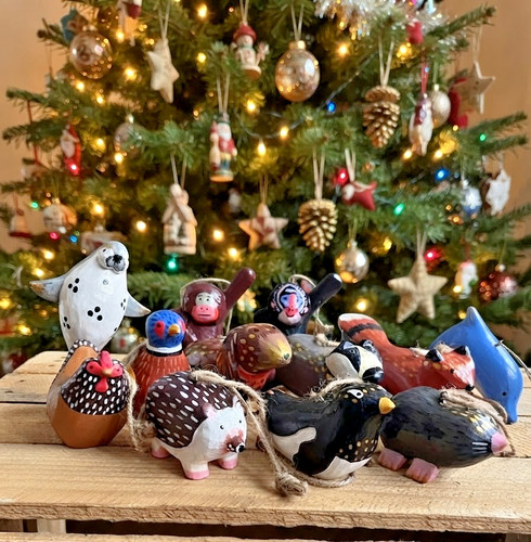 Wooden animal christmas - wooden,