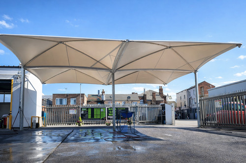 Car wash canopy set double - wash,
