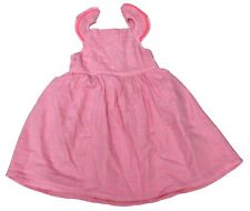 Marks & Spencer Kids Girls Lovely Pink Bow Button Spotty Dress UK 2-3 Years