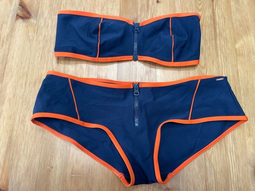 Swimwear navy blue - swimwear, orange