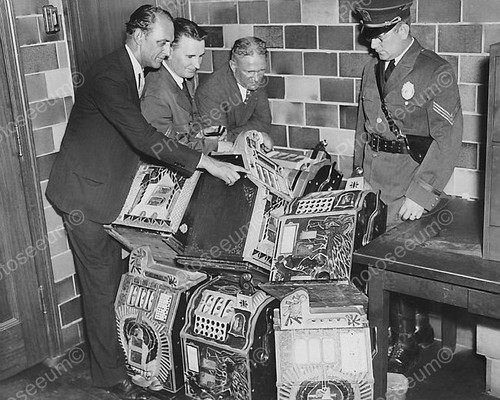 Examing confiscated slot - examing,