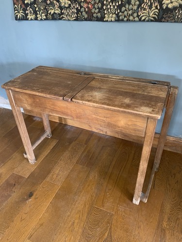 Vintage wooden double school - wooden,