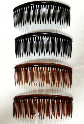 2pcs hair combs brown - hair,