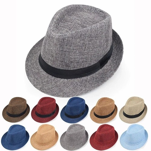 Mens fedora hat trilby summer - trilby,