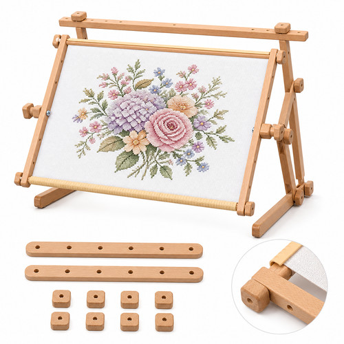Wood embroidery stand - wood,