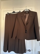 Simoda Brown Jacket And Skirt