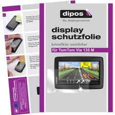 2x Screen Protector For TomTom Via 135 M Clear Screen Dipos Screen Film