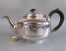 Silver plated Teapot Pot. Vintage / 1920's Art Deco. Wooden handle.