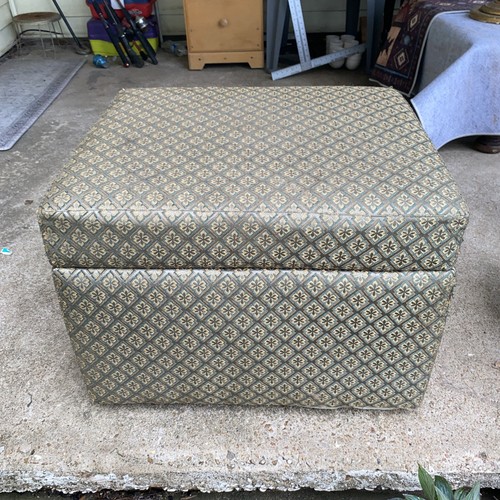 Vintage ottoman fabric wood - vintage,