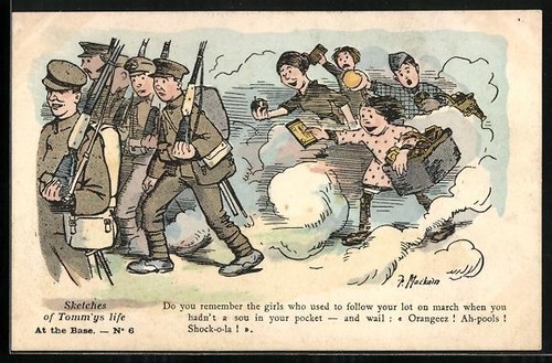 Artist postcard signed - artist,
