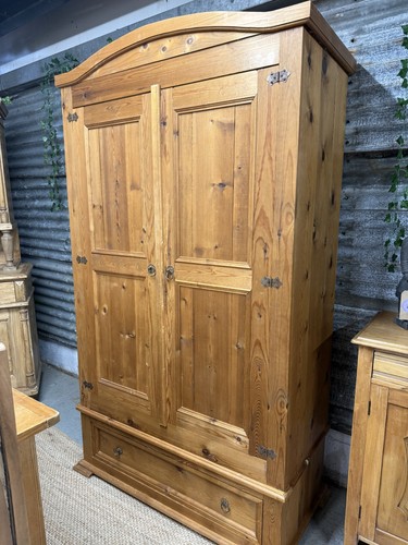 Solid pine wardrobe - solid,