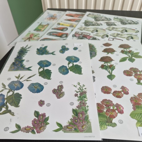 Die cut decoupage sheets - cut,