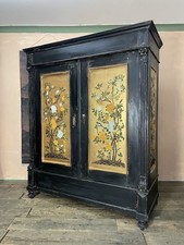 Vintage painted pine wardrobe - pine,