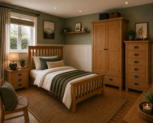 Beautiful solid oak bedroom - solid,