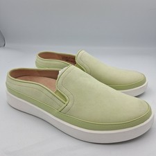 VIONIC EFFORTLESS Women's Comfort Orthotic Shoes Light Green leather Nubuck Flat