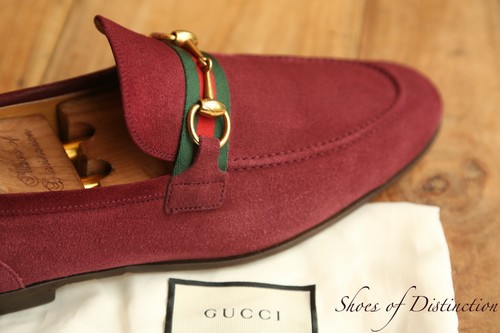Gucci burgundy suede silver - burgundy,