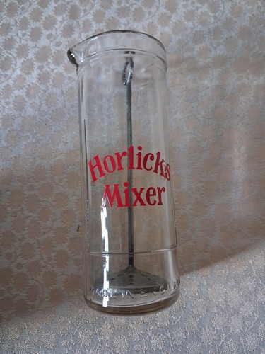 Vintage glass horlicks mixer - vintage,